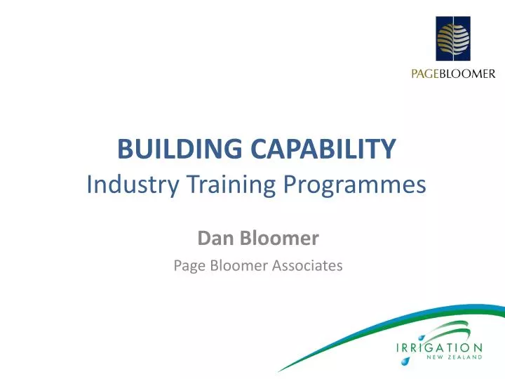 building capability industry training programmes