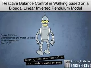 Reactive Balance Control in Walking based on a Bipedal Linear Inverted Pendulum Model