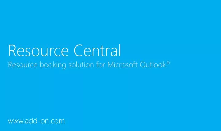 resource central resource booking solution for microsoft outlook