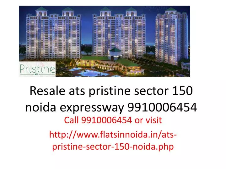 resale ats pristine sector 150 noida expressway 9910006454