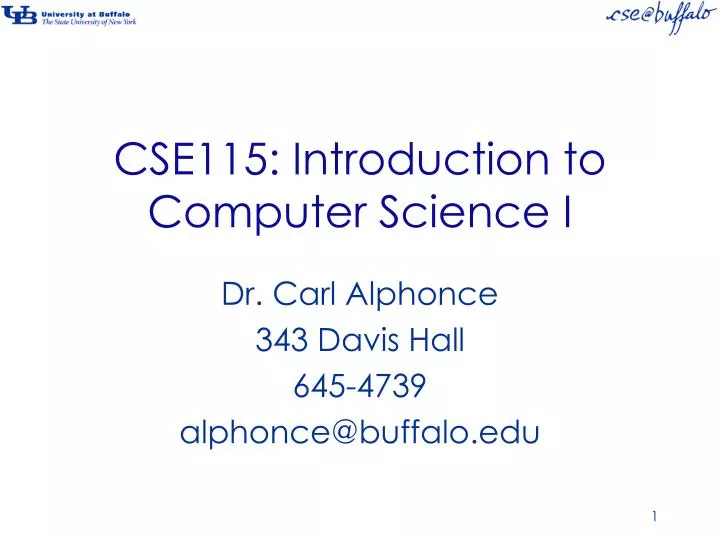 cse115 introduction to computer science i