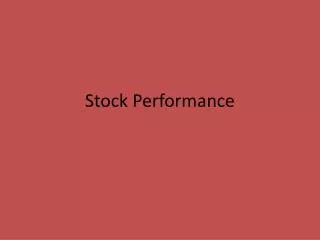stock performance