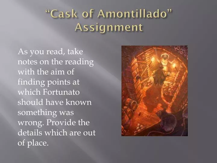 cask of amontillado assignment