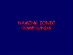 Understanding Naming of Ionic Compounds: A Guide to Binary and Polyatomic Ions - slide 1