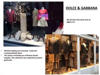 DOLCE &amp; GABBANA