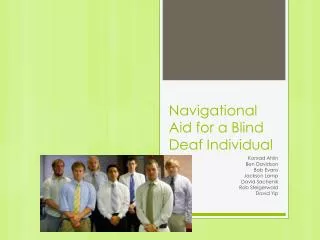 Navigational Aid for a Blind Deaf Individual