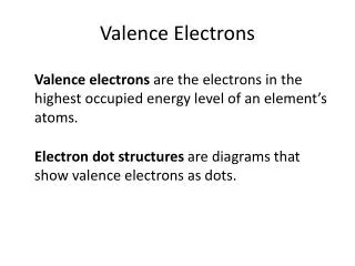 Valence Electrons