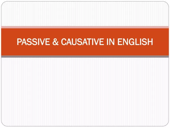 passive causative in english