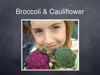 Broccoli &amp; Cauliflower