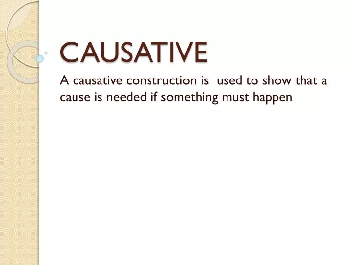 causative