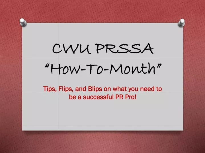 cwu prssa how to month