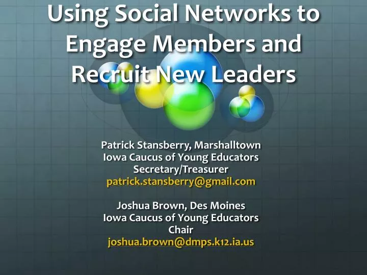 using social networks to engage members and recruit new leaders