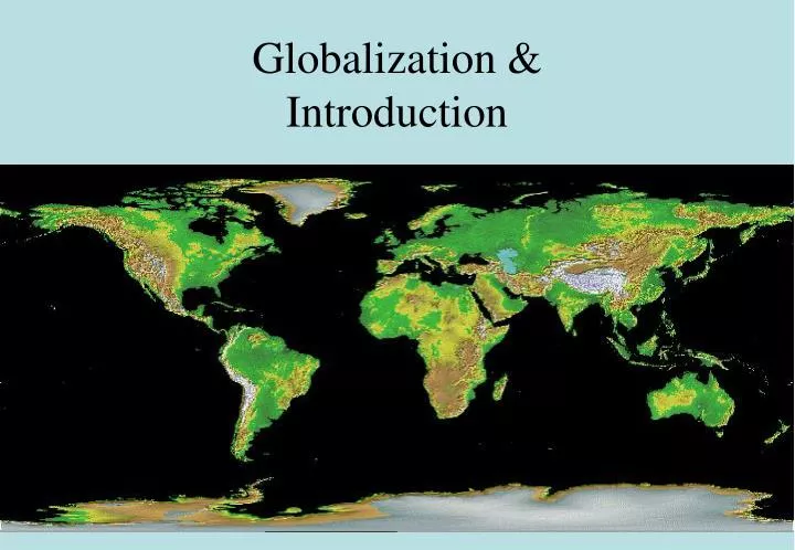 globalization introduction
