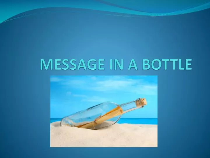 message in a bottle