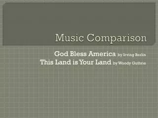 Music Comparison