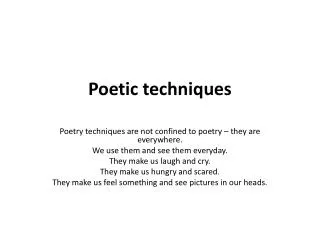 Poetic techniques
