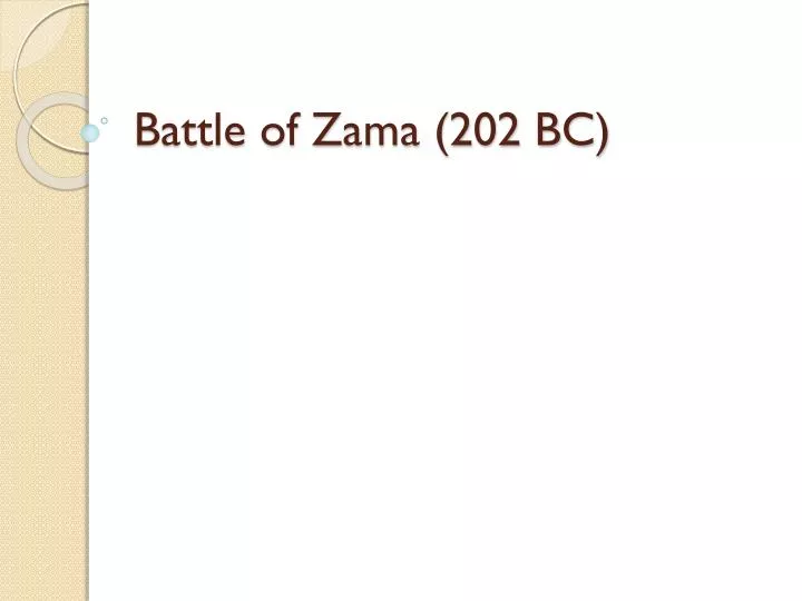 battle of zama 202 bc