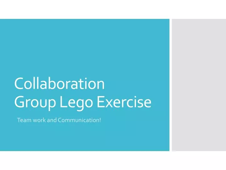 collaboration group lego exercise