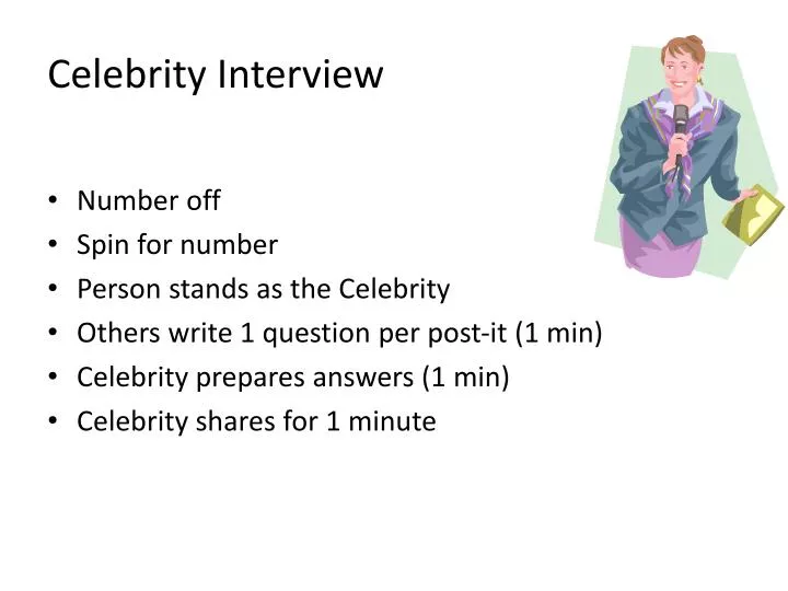 celebrity interview