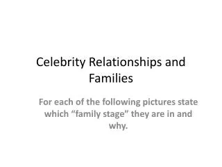 Celebrity Relationships and Families