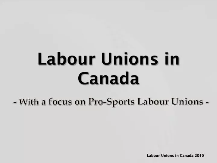 labour unions in canada