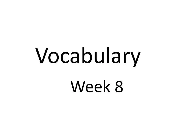 vocabulary