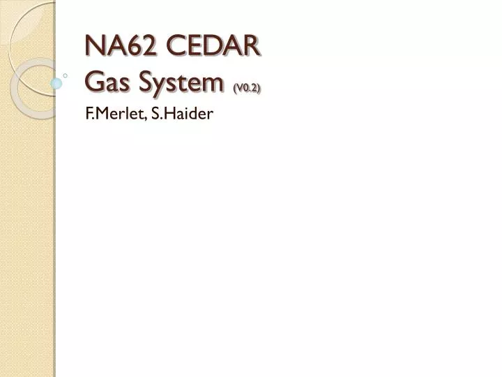 na62 cedar gas system v0 2