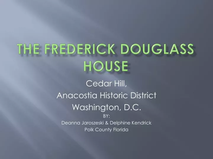 the frederick douglass house