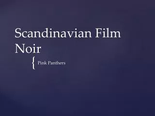 Scandinavian Film Noir