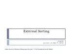 External Sorting - slide 1