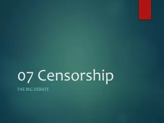 07 Censorship