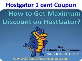 Hostgator 1 cent Coupon