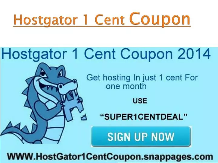 hostgator 1 cent coupon