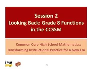 session 2 looking back grade 8 functions in the ccssm