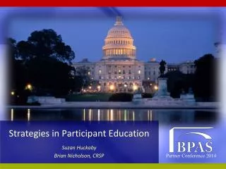 Strategies in Participant Education
