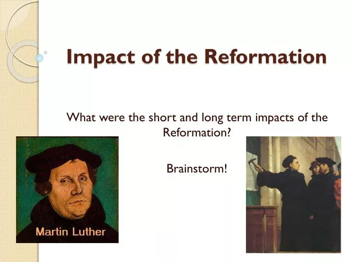 impact of the reformation