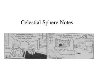 Celestial Sphere Notes
