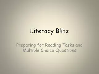Literacy Blitz