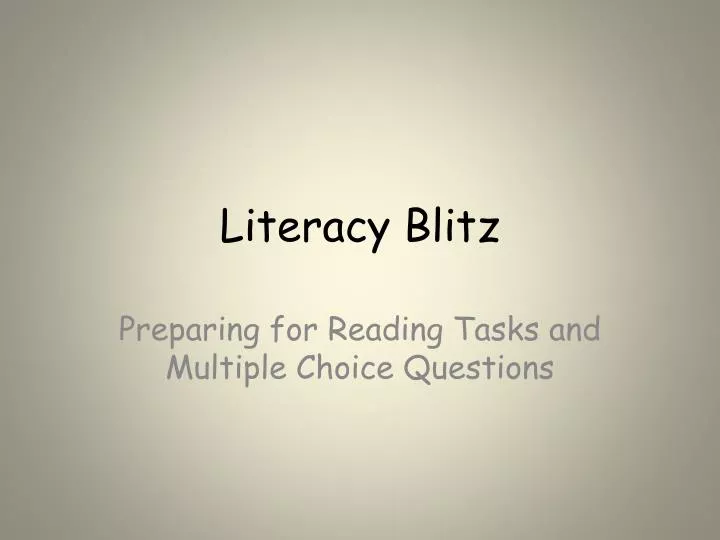 literacy blitz