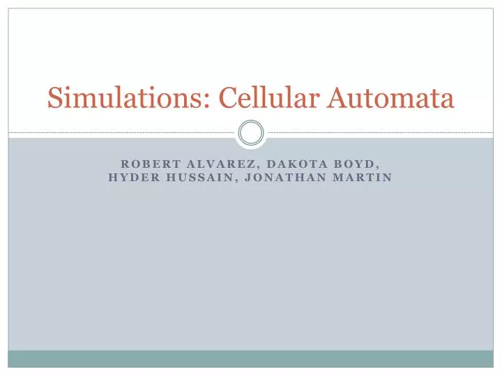 simulations cellular automata