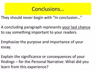 conclusions