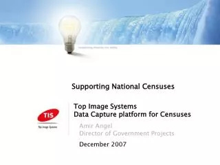 Top Image Systems Data Capture platform for Censuses