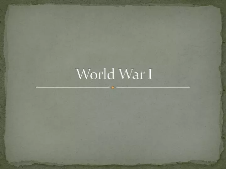 world war i