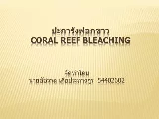 coral reef bleaching