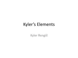 kyler s elements