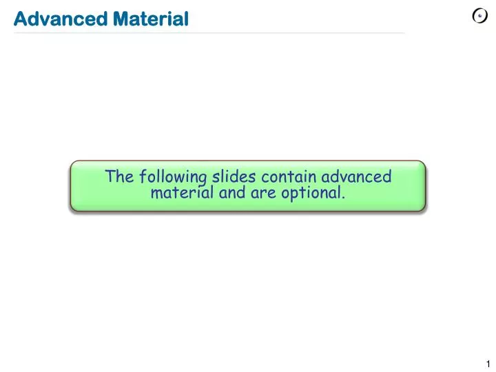 advanced material