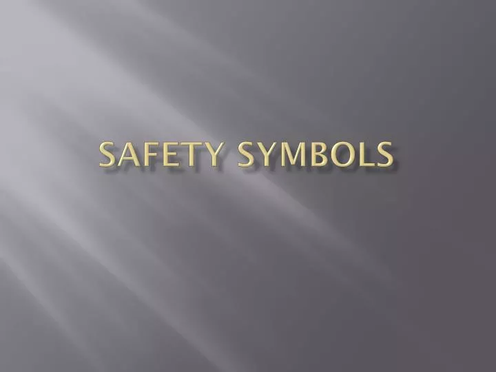 safety symbols