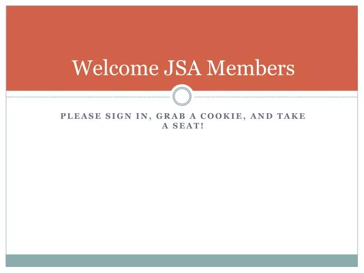 welcome jsa members