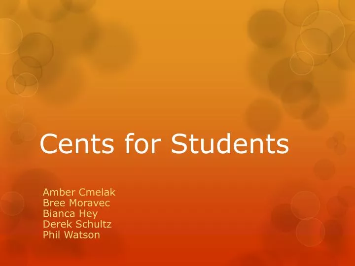 cents for students