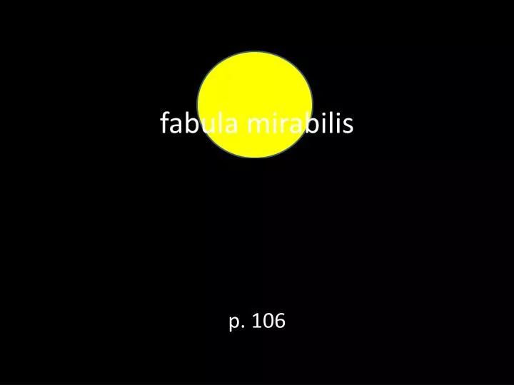 fabula mirabilis